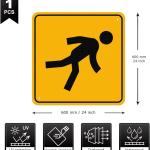 Pedestrian Crossing Sign 24 x 24 Inch Engineer-Gre Reflective Aluminum Traffic Signs Waterproof Rust-Free Ro Safety Signs for Outdoor Use