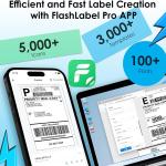 Bluetooth Thermal Shipping Label Printer, 4x6 Portable Thermal dress Label Printer for Small Business, Compatible with iPhone,Android,Windows,Mac–Works with Ebay Shopify USPS&More, White