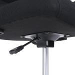 Basics Mid-Back Mesh Office Drafting Chair Stool with justable Footrest, Flip-Up Arms, Black