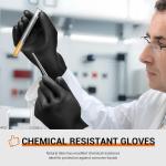 ThxToms Heavy Duty Latex Gloves,Long Rubber Gloves, Chemical Resistant Gloves,Puncture Resistant, Resist Acid,Oil,Alkali, Waterproof for Industrial Cleaning, Medical, Gardening,14", 1 Pair