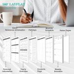 Ymumuda 2026 Planner, Daily Weekly and Monthly Planner，Jan 2026 - Dec 2026, 8.4" x 6.3", 2026 Calendar Planner Book with Tabs, Spiral Notebook with Inner Pocket for Office Home School Supplies