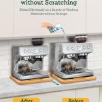 Bamboo Appliance Slider, Sliding Tray for Coffee Maker, Kitchen Countertop Appliance Rolling Tray, Coffee Pot Slider Tray with Rubber Wheels, Biggest (20"D x 16"W)