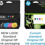 HP 936 Black, Cyan, Magenta, Yellow Ink Cartridges (4-Pack) | Works with OfficeJet 9120, Pro 9110, 9120, 9130, Wide Format 9730 | Eligible for Instant Ink | 6C3Z5LN
