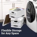 Bankers Box 12-Pack Basic Duty File Storage Boxes with Lids, Letter/Legal, STOR/FILE, (00703)