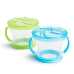 Munchkin Snack Catcher Toddler Snack Cups, No Spill, 2 Pack, Pink/Purple