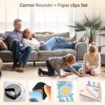 12 Inch Heavy Duty Paper Cutter, Wood Guillotine Paper Cutter & Paper Trimmer, 30 Sheets Capacity Paper Cutting Board for Classroom, Crafting, Cardstock Black