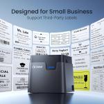 CLABEL Desk Bluetooth Barcode Label Printer: 221D Label Maker with Direct Thermal Printing, 2 Inch Print Width for Barcodes dress Shipping Warehouse with 1 Roll Label