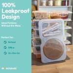 Reusable Snack Containers with Lids 20Pcs, Portion control containers, Snack Pack Containers,2 Double Compartment Snack Containers for Kids On the Go Meals, Camping Condiment Snack Tray Prep