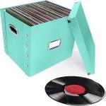 Snap-N-Store Vinyl Record Storage Box - 12" - 1 Pack- Crate Holds up to 75 Vinyl Albums - Mint