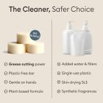 Vove Dish Soap Bundle, 2 Bars, 2 Bamboo & Sisal Scrub Brushes, 1 Ceramic Cup – Coastal Citrus Mint, Mandarin, Spearmint, Cypress & Bergamot Oils, Plant-Based Coconut Soap, FSC Bamboo, Plastic-Free Set