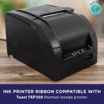Red and Black Ink Printer Ribbons for Toast Kitchen Printer by Paper Planet | 12 Ribbons | TKP300 SNBC BTP-M300