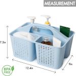 Tiawudi Portable Shower Cdy, Cdy Organizer with Handle, Plastic Shower Basket Hold Soap, Shampoo, Hair Supplies and Beauty Products, Cleaning Supplies Organizer for Home, Dorm, Shelf and Cabinet