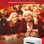 HPRT Photo Printer 4x6,+108Sheets&2ribbon,Instant Picture Printer for iPhone, Android, Smartphone,Portable Photo Printers for Home Use,Thermal Dye-Sublimation, AR Video Printing（White）
