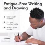 MozArt Mechanical Pencil 0.7mm Set with Case - With 2 x 30 HB Le Refills, Eraser Pen With Refills -Sketch, Architecture, Drafting, Art, Drawing Supplies, Metal Mechanical Pencils