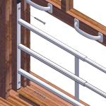 Segal S 4767 Carbon Steel Fixed 4-Bar Window Grill for Home Security and Child Safety, 21-1/4 In., Black Black (1 Set)