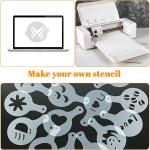 12in x 80ft Rolls 4 Mil Blank Stencil Sheets Acetate Sheets,Clear Plastic Sheet Roll Reusable PET Mylar Sheet Stencil Paper for Crafts,Cutting Machine