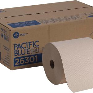 Georgia-Pacific Pacific Blue Basic Recycled Hardwound Paper Towel Rolls by GP PRO (Georgia-Pacific); Brown; 26301; 800 Feet Per Roll; 6 Rolls Per Case
