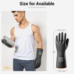 ThxToms Heavy Duty Latex Gloves,Long Rubber Gloves, Chemical Resistant Gloves,Puncture Resistant, Resist Acid,Oil,Alkali, Waterproof for Industrial Cleaning, Medical, Gardening,14", 1 Pair