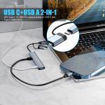 【Upgre】 USB C/USB Hub, BERLAT Aluminum 7 in 1 USB C & USB Hub with USB 3.0, USB 2.0 Ports for PC/Laptops/MacBook Pro/Air/iMac/iP and More Devices