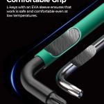 Torx Wrench Set 13pcs(T6-T50),Extra Long Arm Security Metirc Star Wrench Set, Crafted Torx Key Set with Color Coded Sleeves for Furniture Assembly, Bicycle Maintenance, Household DIY