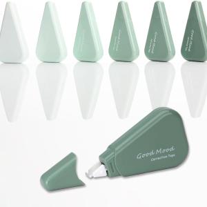 White Correction Tape, 6 Pack, 16.4 Feet Correction Tape, School & Office Supplies, writing supplies and correction supplies (Green)