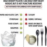 Aluf Plastics High Density Trash Bags, 10 Gallon, 1000 Count, 6 Micron (eq), 24" x 24", Clear, for Bathroom, Office, Industrial, Commercial, Janitorial, Municipal, Recycling