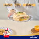 JOLLY CHEF 10 inch Disposable Paper Plates 140 Count, Soak Proof, Cut Proof, Heavy Duty Paper Plates for Everyday Use