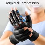 FREETOO All-Around Compression Arthritis Gloves for Women for Pain, Carpal Tunnel Relief Gloves for Men, Hand Compression Gloves for Crocheting, Rheumatoid Arthritis. Fit Palm 7.3‘’-8.3‘’ Black M