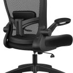 FelixKing Office Chair, Ergonomic Desk Chair Breathable Mesh Chairs justable High Back Lumbar Support Flip-up Armrests, Executive Rolling Swivel Comfy Computer Chairs Home Office Black