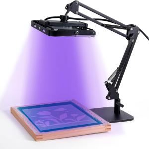 Caydo 50W LED Exposure Unit for Screen Printing, UV Screen Printing Light with Retractable and justable Stand for Screen Printing and Cyanotypes