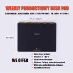 ZERONE CENTRE Productivity Weekly Planner - 54 Sheets Dashboard Spiral Deskp Has 6 Focus Areas to List Tasks for Goals, Projects, Clients, Acemic, or Shopping-Organize Your Daily Work Efficiently