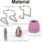 70-Piece AG60P Plasma Cutter Consumables Kit .045" – Tips Nozzles Electrodes Shield Cups Wire Guides for AG-60, AG-60P, SG-55, WSD-60 (With Storage Box)