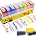 Teacher Stamps for Gring Classroom, Self-Inking Motivation Great Job Parent Signature Stamp for Homework Must Haves, Valentines Day New Teacher Appreciation Gifts, Teacher Supplies (8 pcs)