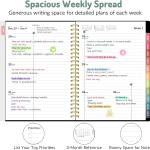 2026 Planner, Forvencer Calendar Planner Weekly and Monthly (Jan 2026-Dec 2026), 6" X 8", Agenda Book, Daily Journal Notebook with Tabs, Flexible Cover, Home School Organizer, A5, Purple