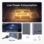 UGREEN NAS DH2300 2-Bay Desktop NAS, Support Capacity 60TB (Diskless), Remote Access, AI Photo Album, Beginner Friendly System, 4GB RAM on Board,1GbE, 4K HDMI, Network Attached Storage(Diskless)