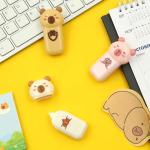3 Pack Capybara Correction Tape Cartoon Correction Tape Cute White Out Cute Capy School Supplies for Student Writing Office School Stationery Supplies, 1/5in.x 19.7ft.(5mm x 6m)