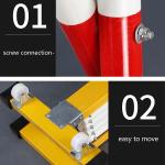 Retractable Safety Barrier, Portable Folding Pedestrian Control Solution for Crowd and Traffic Management