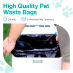 PawPail Trash Can Liners, Dog Poop Disposal Bags, 100% Recycled Plastic, Floral Scented, for PawPail Pet Waste Station, Cat Litter Box, or Outdoor Trash Can | 1 Roll of 20 Large Size Bags