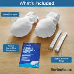 Medical Double Security Mitts - One Size Fits All Hand Restraint Gloves for Elderly & Medical Procedures -Me With Extra Pding for Comfort & Protection - Includes Bed Restraints - 2 Gloves