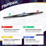 Spearhe THUNDER 26"+18" Hybrid Wiper Bles w/Neoprene Infused Rubber, Outwipes Silicone (Pair)