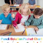 Sabary Pencil Parking Pocket Chart Pencil Dispenser Organizer Holder Nylon Fabric with Grommets and Magnetic Strip for Kids Teachers Classroom School Storage Supplies(Novel)