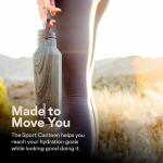 Corkcicle Sport Canteen - Keeps Drinks Cold 25 Hours - Stainless Steel Water Bottle - Triple-Insulated - Spill-Proof - Summer Drinkware Gift - Keeps Drinks Ice Cold - 20 oz - Burnt Wood