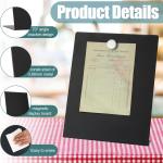 Fainne Magnetic Bulletin Board with Easel Stand Mini Black Magnet Metal Tabletop Memo Display Board for Back to School Menu Table Home Kitchen Office Supplies(11 x 8.5 Inches,2 Pcs)