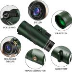 Birthday Gifts for Men D Him Husband Teen, 10x42 Compact Monocular Telescope, High Powered FMC & BAK4 Scope, Gifts for Christmas, Outdoors Survival Hiking Gear for venture