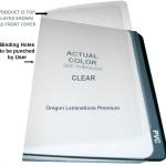 Clear Plastic Report Binding Covers 8-3/4 x 11-1/4 inch x 10 mil (222mm x 286mm x 250 microns) [pk of 100] unpunched Letter Plus Size Sheets with 2 Rounded Corners on one 11.25” Edge