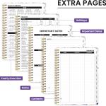 2026 Planner, Weekly and Monthly Calendar Planner for Women, Jan 2026 - Dec 2026, Hardcover Planning Agenda book with Tabs, Spiral Bound, Inner Pocket, Perfect for School Office Supplies, 6.3" x 8.5"