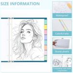 3 Set Clear Binder Dividers with Tabs, 8 Tab Plastic Sheet Protectors for 3 Ring Binder Letter Size, 8.5x11 Binders Dividers with Pockets and Tabs, White Divider for Home, Office, School (Pastel)