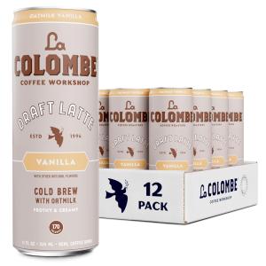 La Colombe Coffee, Oatmilk Vanilla Latte, 11 fl oz Cans (Pack of 12), Coffeehouse Quality Cold Brew, Specialty Gre Coffee Beans, Rey-to-Drink On-the-Go