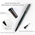 Liquid Ink Rollerball Pen,Essential Business Nice Pens,Metal pen Smooth writing stylish design effortless writing,Luxury pens with gift case for Men & Women with 2 Refills