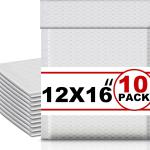 Ireer 10 Pack Extra Large 12 x 16" Bubble Mailers Poly Pded Envelopes Cushioned Mailing Envelopes Bubble Pded Mailers Self hesive Waterproof Shipping Bags for Business Christmas Gift Packaging